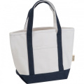 Liten bomullsväska med långa handtag 730 g/m² GINA, beige