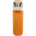 Glasflaska med hylsa 600 ml RAMONA, orange