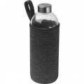 Glasflaska med hylsa 1000 ml JESSICA, mörkgrå