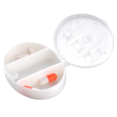 Oval pillerlåda, 3 delar / Medbox, produktbild
