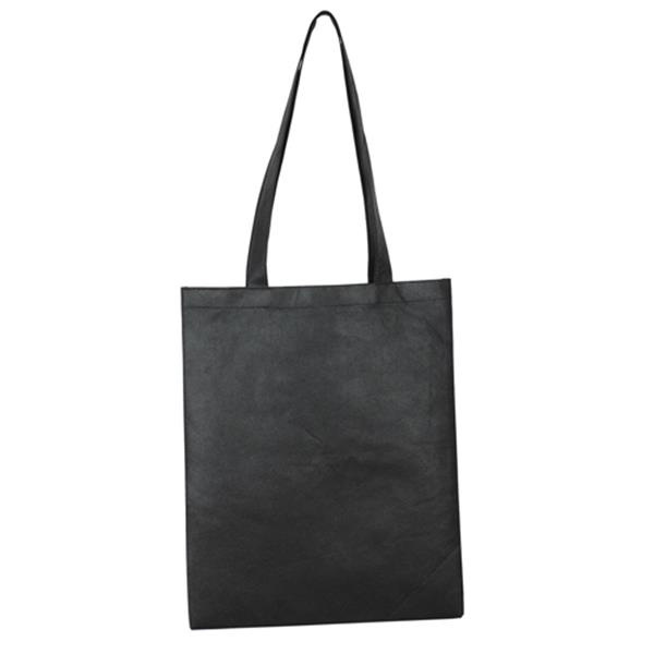 80g långhandtags nonwoven-påse, sydd / Klya, svart, produktbild