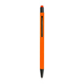 Gummerad aluminiumkulpenna, med touch / Fabir, orange