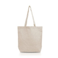 190 g/m2 vikbar återvunnen bomullspåse / Vikbar, beige