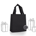 130g glitter nonwoven presentpåse / Luxbag, svart