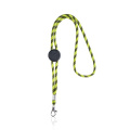 Rörformad lanyard i RPET, justerbar / Ecoyard, ljusgrön