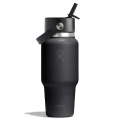 710 ml reseflaska med bred flexibilitet och sugrör, Harbor Blue, svart