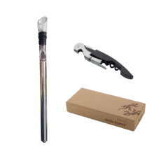 VS PILBARA-SET med korkskruv och kylpinne, silverfärgad