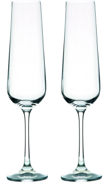 VS WANGI set med två champagneglas, transparent, produktbild