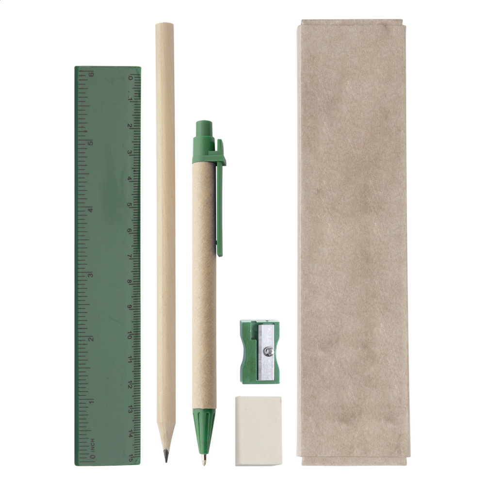 Monoli – brevpapper set, grön, produktbild