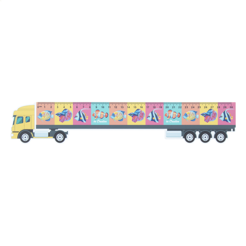 Trucker 30 – 30 cm linjal, lastbil, produktbild