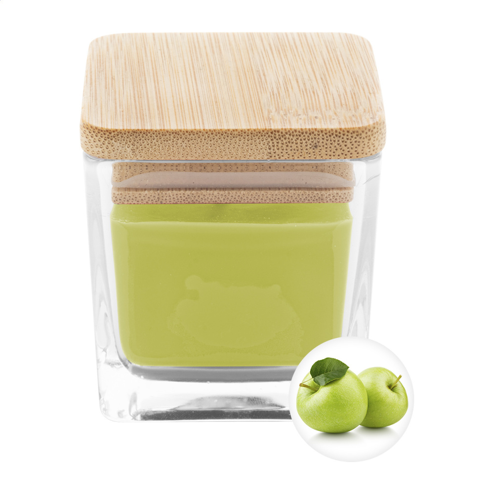Cubama – stearinljus, grön, produktbild