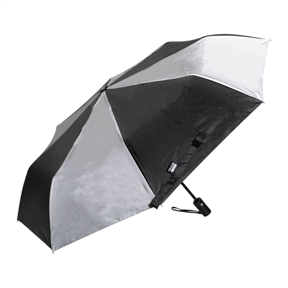 Radians Fold – reflekterande RPET-paraply, produktbild