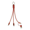 Rafob – nyckelring USB-laddarkabel, röd