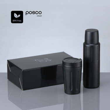 Scandic Set: termosmugg 350 ml och termos 750 ml, svart, produktbild