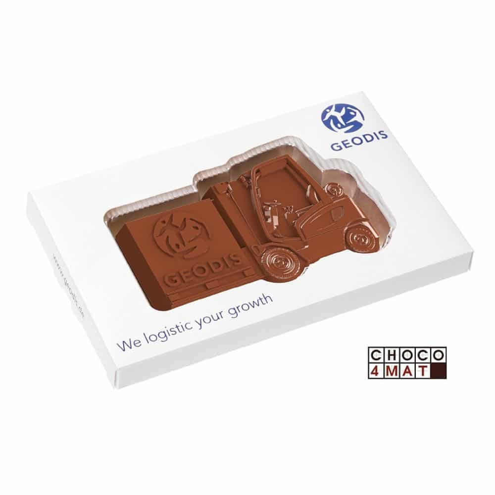 Skräddarsydd choklad Choco4Mat gaffeltruck, produktbild (1)
