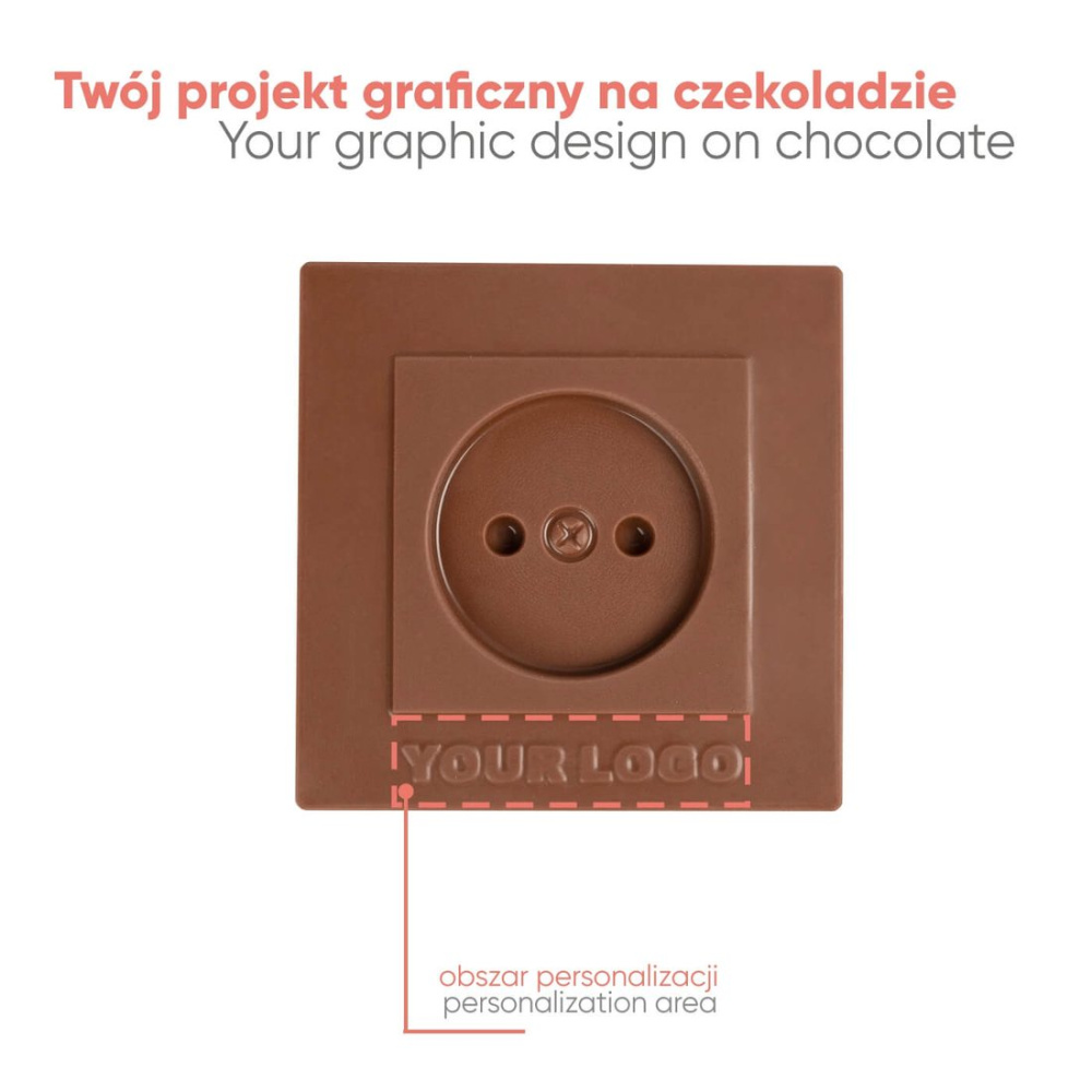 Skräddarsydd choklad Choco4Mat-sockel, produktbild (1)