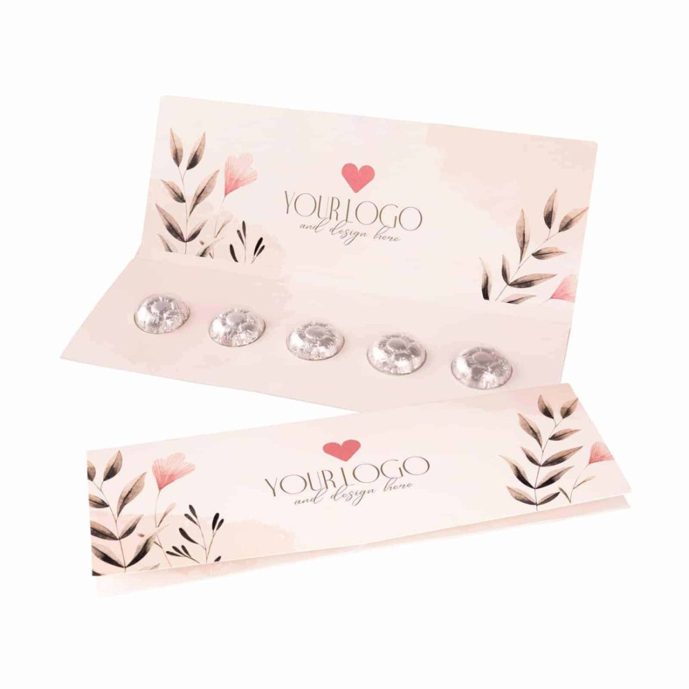 Set med choklad 5 blommor kuvert, produktbild