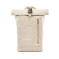 Osaka-ryggsäck 16l. 360gsm återvunnen bomull. Rolltop, Naturlig