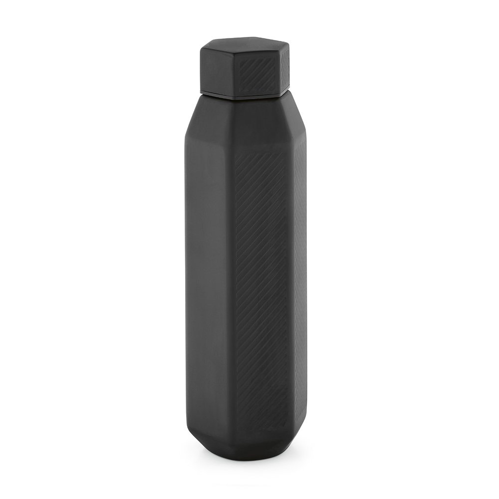 Hexagul-termosflaska rSS 530 ml. Dubbelväggig och läckagesäker. Sexkantig, Svart, produktbild