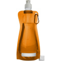 Hopfällbar vattenflaska 420 ml med karbinhake, orange