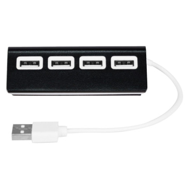 USB-hubb 2.0 | Fletcher, svart, produktbild (2)