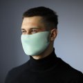 Återanvändbar ansiktsmask med filterutrymme och silverjoner, ljusgrön