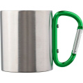 Metallmugg 185 ml med karbinhake, grön