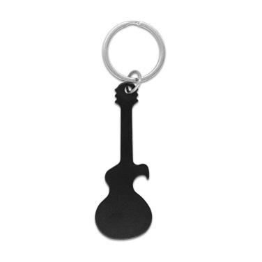 Nyckelring, flasköppnare "elgitarr" | Meles, svart, produktbild (2)