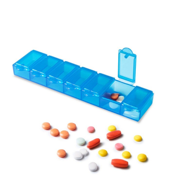 Pillerask med 7 fack | Chuks, blå, produktbild (2)