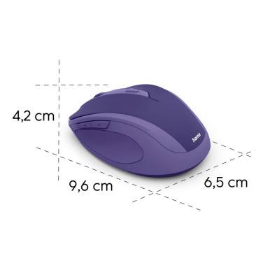 Trådlös datormus Hama WM-400, purpur, produktbild (2)