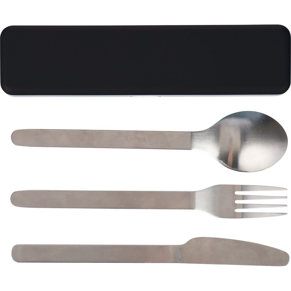 Bestickset, 3 delar, svart, produktbild (1)