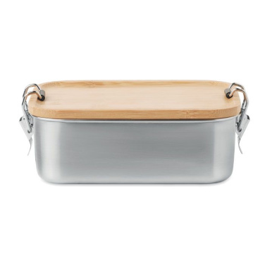Lunchlåda rostfritt bambulock, Trä, produktbild (2)