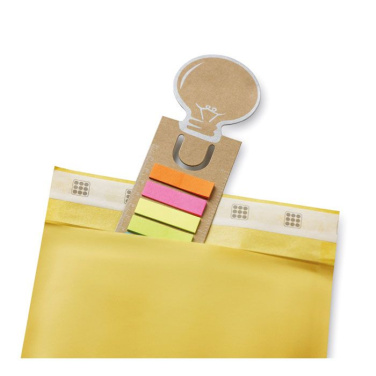 Bokmärke med memo stickers, Beige, produktbild (3)