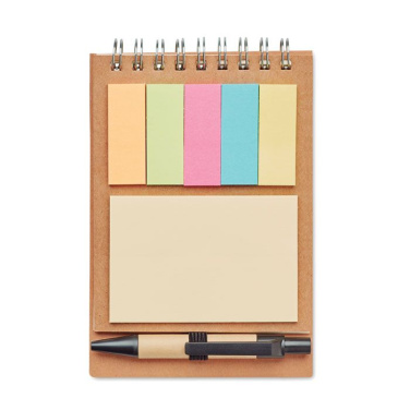 Anteckningsblock med penna och, Beige, produktbild (3)