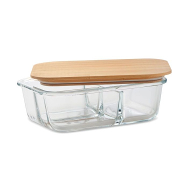 Lunchlåda med bambulock, Transparent, produktbild (2)
