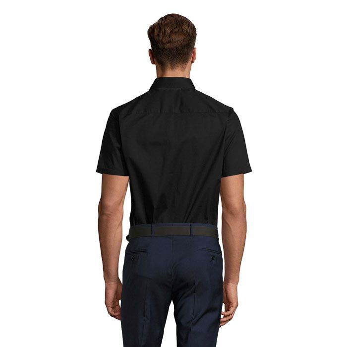 BROADWAY STRETCH HERR SHIRT, Svart, 4XL, produktbild (1)