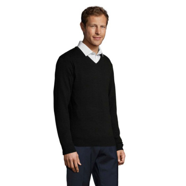 GALAXY HERR V-NECK SWEATER, Svart, S, produktbild (2)