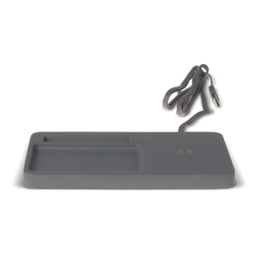 Limestone Desk organizer with wireless charger 5W, grå, produktbild (2)