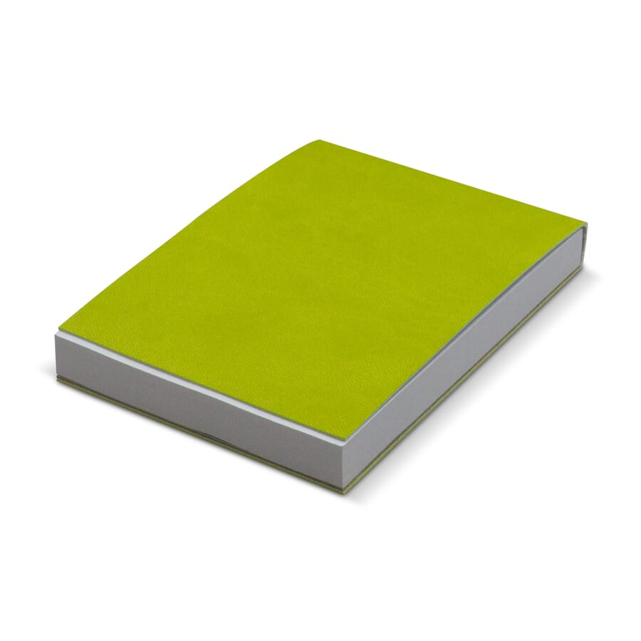 Noteblock i återvunnet papper, grön, produktbild (1)