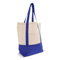 Shoppingväska i bomull OEKO-TEX® 140g/m² 40x10x35 cm, blå