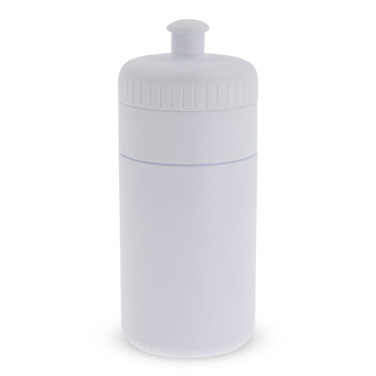Sportflaska med kant 500 ml, vit / Vit, produktbild (4)
