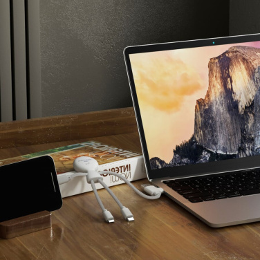 2099 | Xoopar Mr. Bio Smart Charging cable with NFC, vit, produktbild (3)