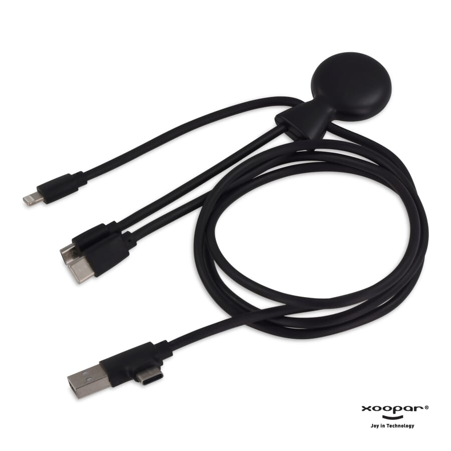 3199 | Xoopar Mr. Bio Powerbank and Cable pack 7000mAh, svart, produktbild (1)