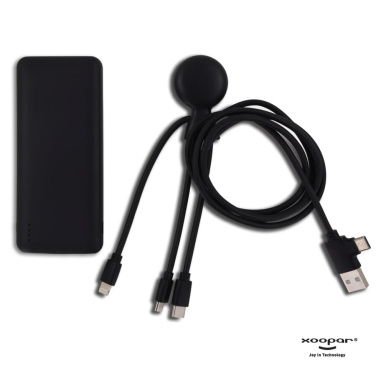 3199 | Xoopar Mr. Bio Powerbank and Cable pack 7000mAh, svart, produktbild (2)