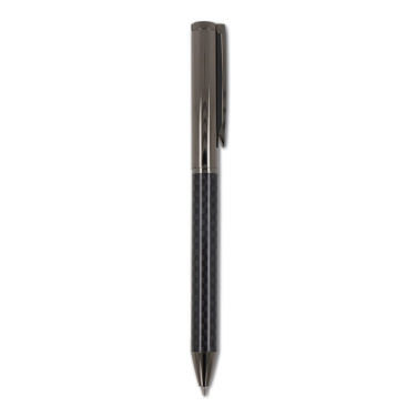 Kulspetspenna och rullspetspenna av metall i presentförpackning, mörk pistolmetall, produktbild (2)