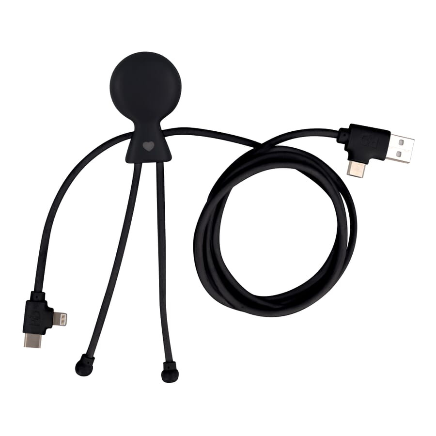 2089 | Xoopar Mr. Bio Long Power Delivery Cable with data transfer, svart, produktbild (1)