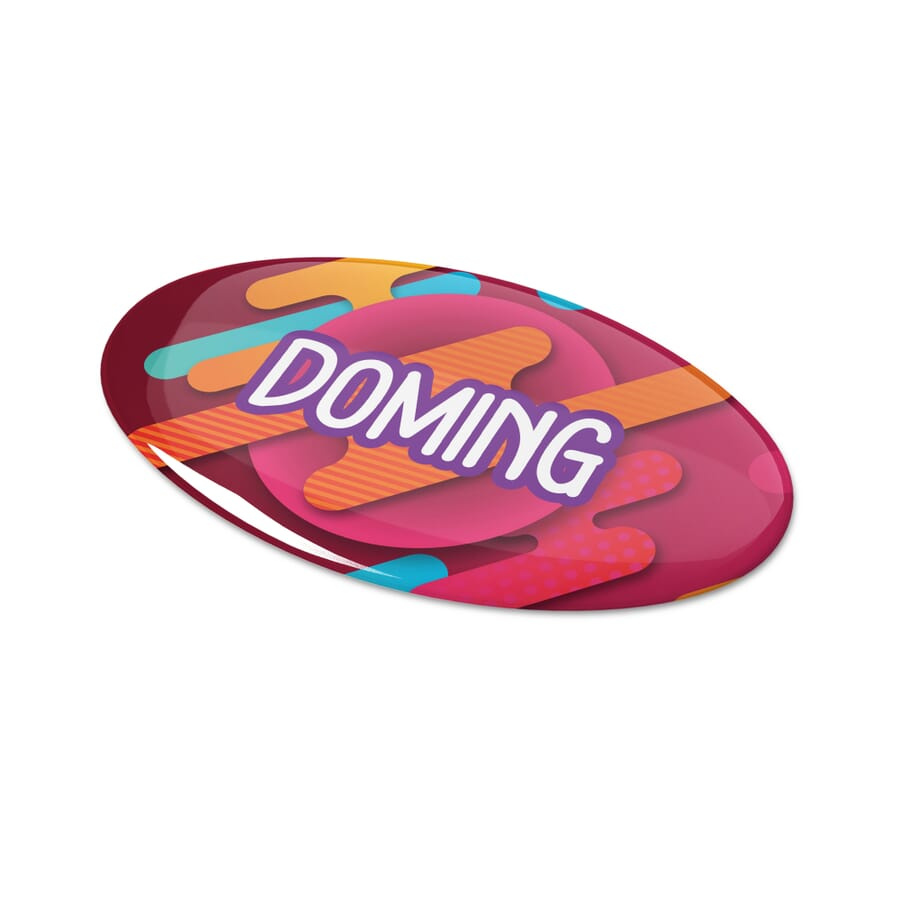 Doming Oval 60x35 mm, vit, produktbild