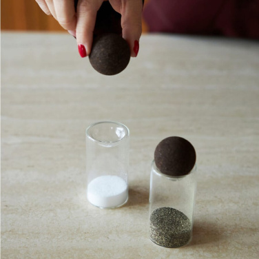 Sagaform Nature salt/peppar-korkproppar burkar, 2 st, transparent, produktbild (3)