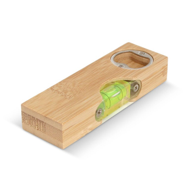 Kapsylöppnare och vattenpass i bambu, natur, produktbild (4)