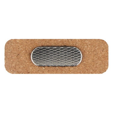 Namnbricka Kork med magnet, natur, produktbild (2)